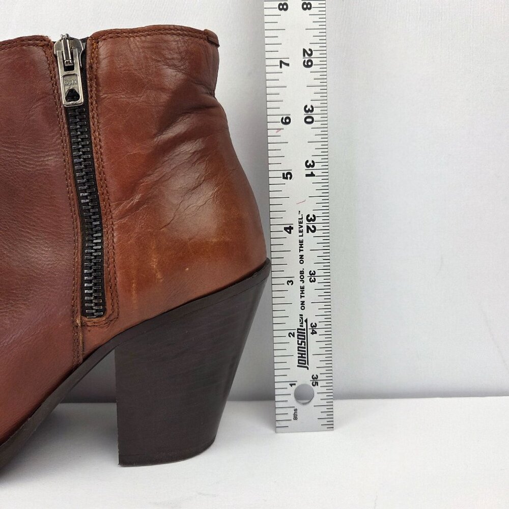 Boemos Brown Italian Leather Ankle Boots Size 38 - Picture 10 of 13